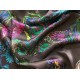 Шелковый платок "Крестики - нолики" шоколадный